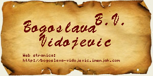 Bogoslava Vidojević vizit kartica